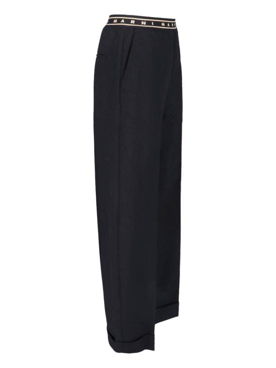  마르니 스트레이트 팬츠 버진 울 팬츠 블랙 - MARNI