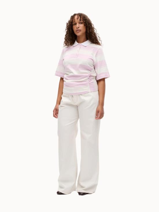  바움 운드 페르드가르텐 반팔 티셔츠 Baum Und Pferdgarten Judite 탑 라일락 폴로 스트라이프 - BAUM UND PFERDGARTEN