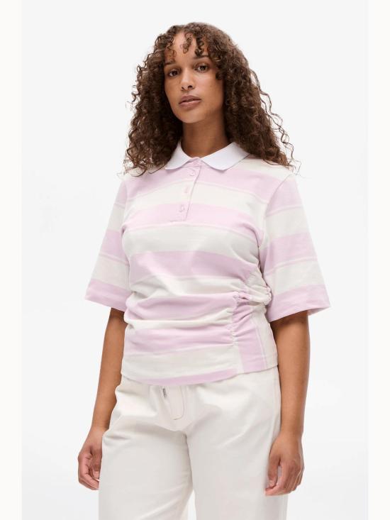  바움 운드 페르드가르텐 반팔 티셔츠 Baum Und Pferdgarten Judite 탑 라일락 폴로 스트라이프 - BAUM UND PFERDGARTEN