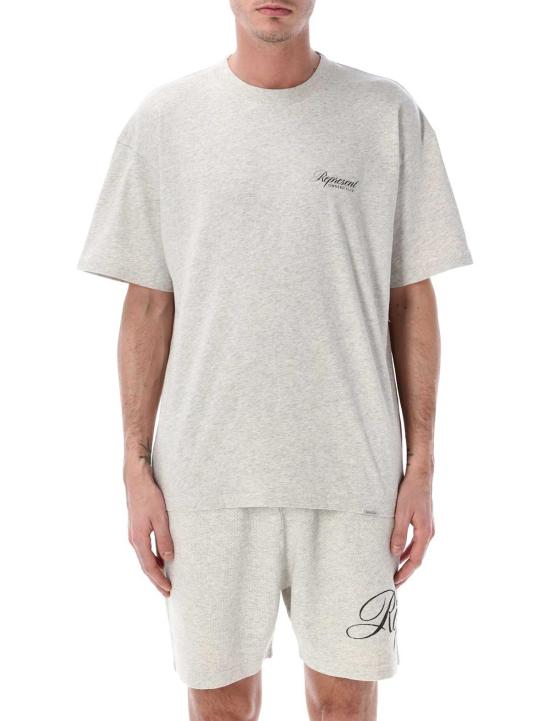  리프레젠트 탑 오너스 클럽 스크립트 티셔츠 크림 마블