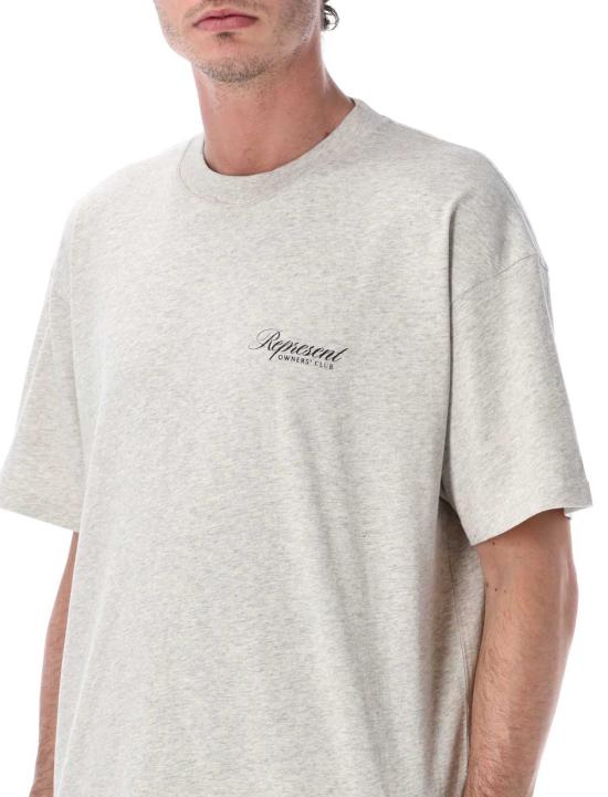  리프레젠트 탑 오너스 클럽 스크립트 티셔츠 크림 마블 - REPRESENT