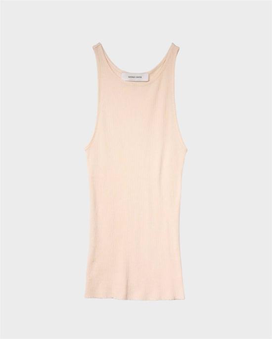  사야카 다비스 뉴욕 민소매 티셔츠 사야카 데이비스 뉴욕 립 탱크 피치 색상