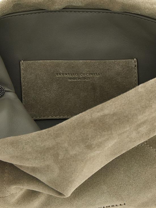 26SS 브루넬로 쿠치넬리 스웨이드 BC 듀오 파우치 백 MBDLD2808 C8850 Sand - BRUNELLO CUCINELLI