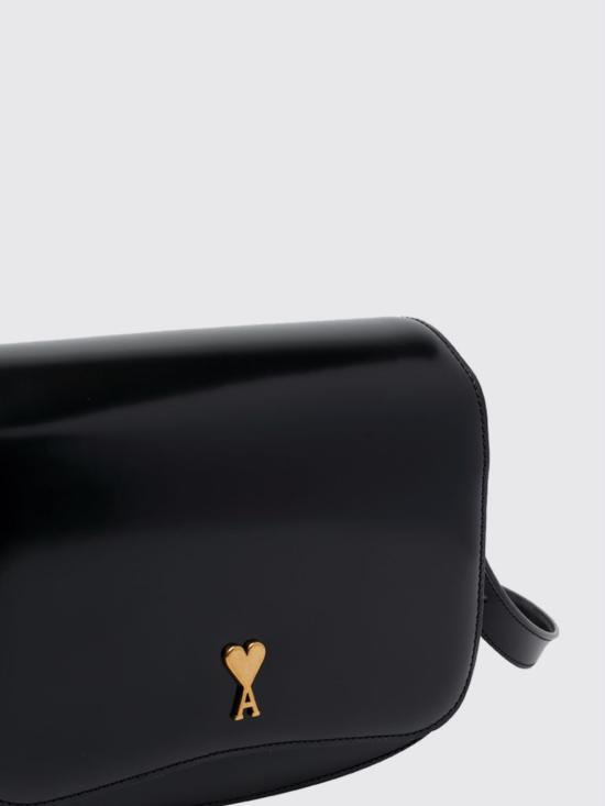 26SS 아미 스몰 하트 로고 글레이즈드 레더 파리 백 ULL717AL0139 001 Black - AMI