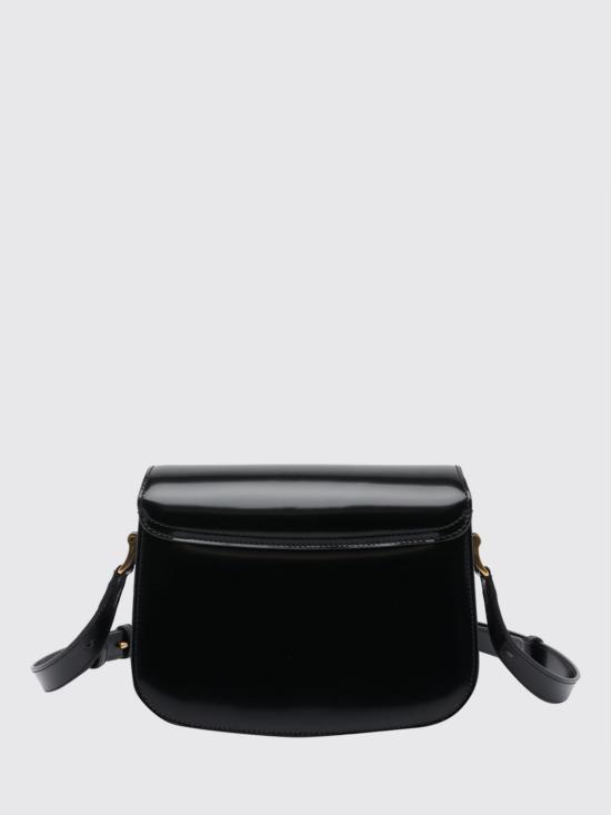 26SS 아미 스몰 하트 로고 글레이즈드 레더 파리 백 ULL717AL0139 001 Black - AMI