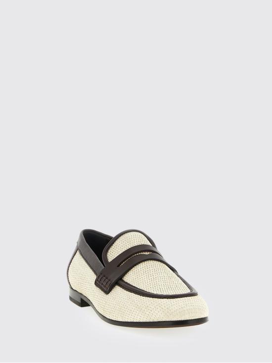 26SS 브루넬로 쿠치넬리 테크노 라피아 레더 모카신 MZQ9C3210 C112 Beige - BRUNELLO CUCINELLI