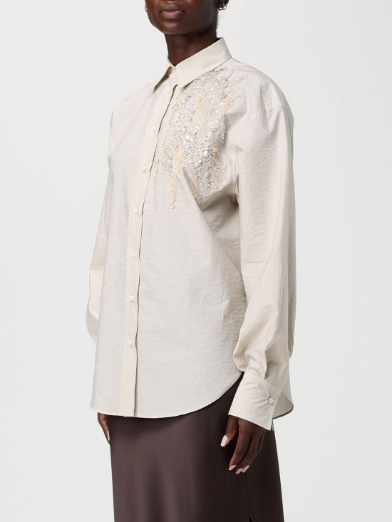 26SS 브루넬로 쿠치넬리 셔츠 M0F79RJ926 C9593 Beige - BRUNELLO CUCINELLI