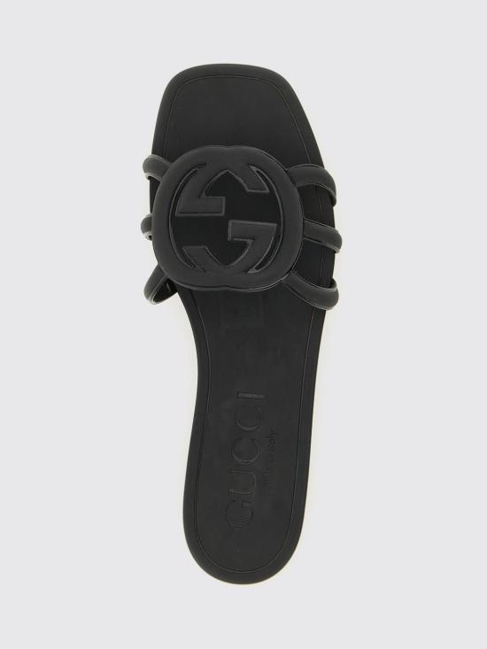 26SS 구찌 인터로킹 G 슬라이드 샌들 780307J8700 1000 Black - GUCCI