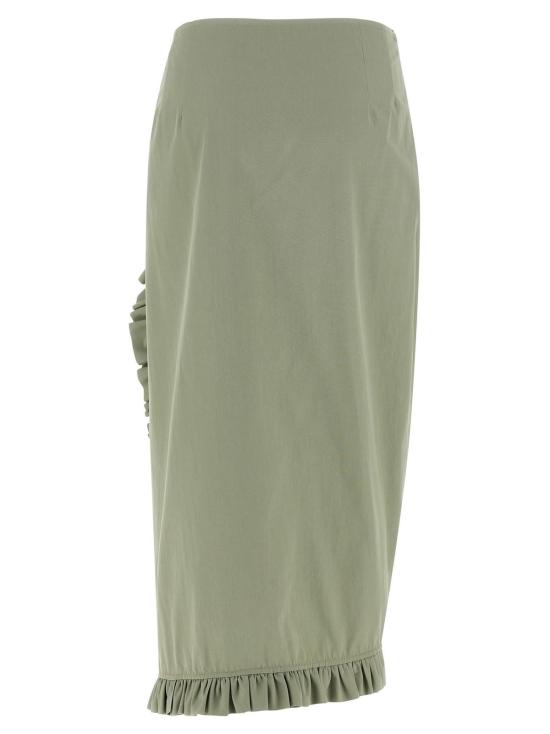  드리스 반 노튼 미디 스커트 Dries Van Noten 시나 스커트 그린 - DRIES VAN NOTEN