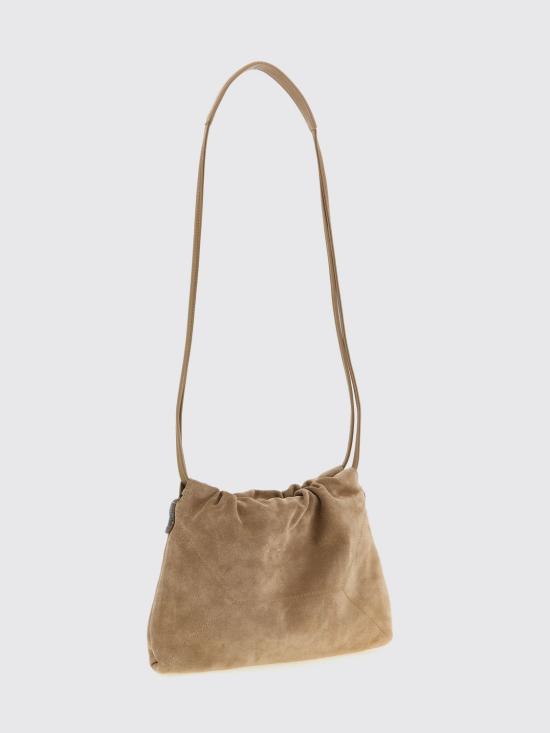 26SS 브루넬로 쿠치넬리 스웨이드 BC 듀오 파우치 백 MBDLD2808 C2767 Brown - BRUNELLO CUCINELLI