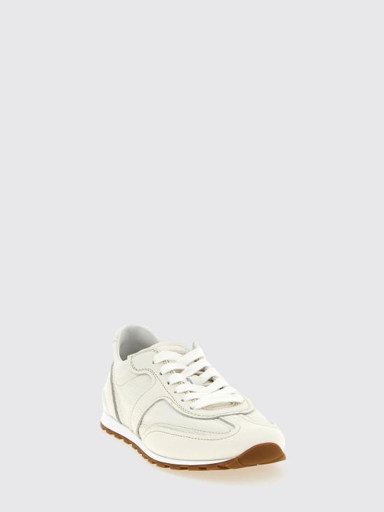 26SS 브루넬로 쿠치넬리 샤이니 루프 소프트 그레인 가죽 러너 MZDKG3235 C4295 White - BRUNELLO CUCINELLI