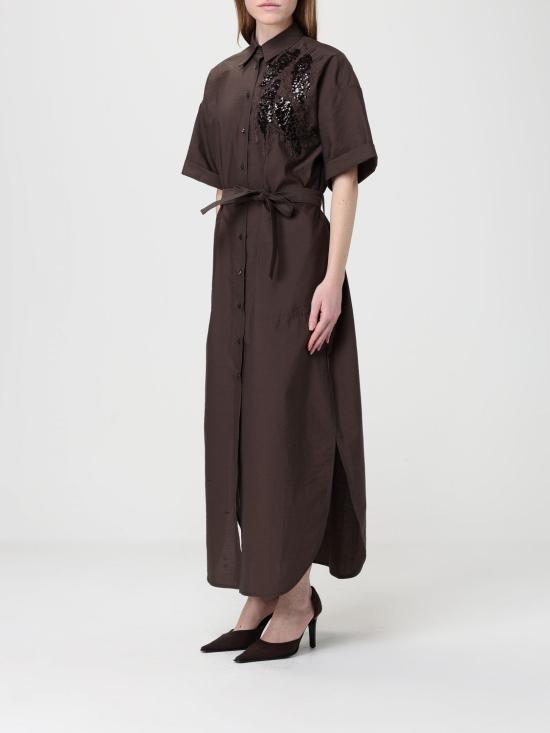 26SS 브루넬로 쿠치넬리 롱 원피스 M0F79AHD91 C8589 Brown - BRUNELLO CUCINELLI