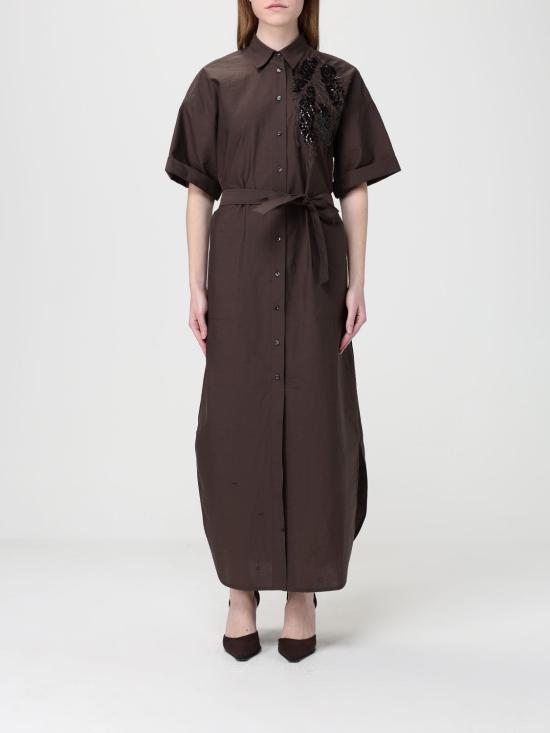 26SS 브루넬로 쿠치넬리 롱 원피스 M0F79AHD91 C8589 Brown