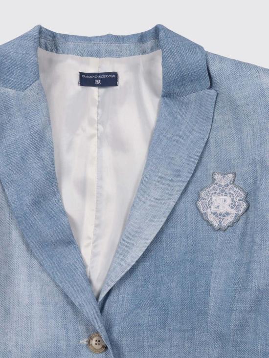 26SS [키즈] 에르마노 설비노 코트 Z1G1017366 0062 Grey - ERMANNO SCERVINO