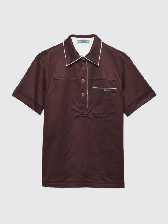 26SS 프라다 폴로 티셔츠 P963NSOOO173L F0192 Burgundy