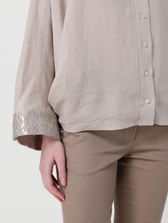 26SS 브루넬로 쿠치넬리 셔츠 MA698RH316 C4664 Beige - BRUNELLO CUCINELLI