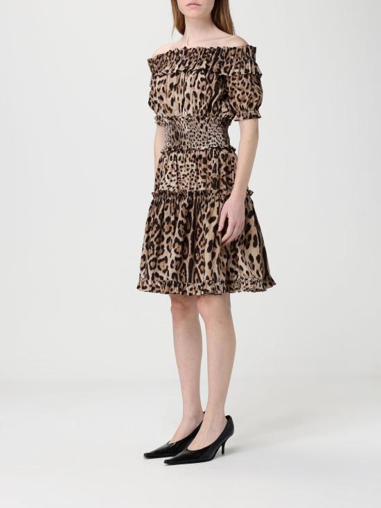 26SS 돌체앤가바나 롱 원피스 F6A0UTHS5E3 HY13M Brown - DOLCE & GABBANA