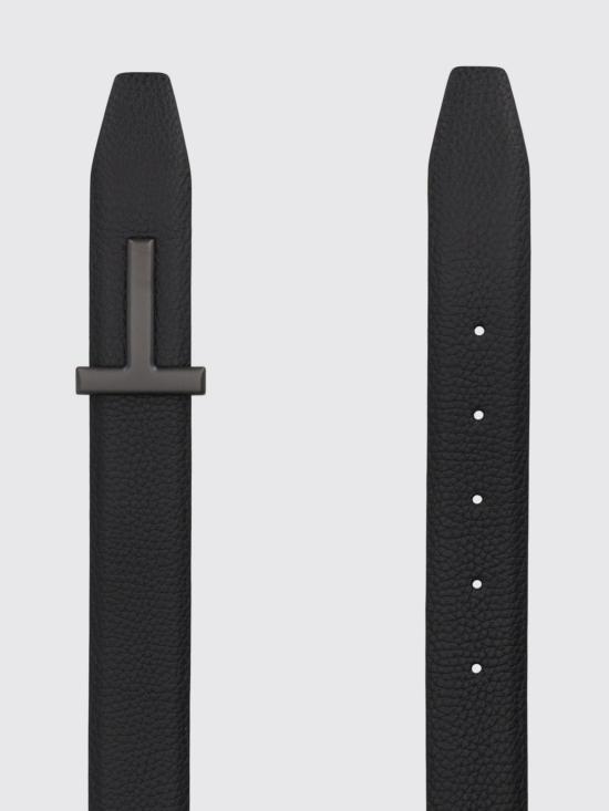 26SS 톰포드 레더 팔라듐 T버클 벨트 TB224LCL236L NAA Black - TOMFORD