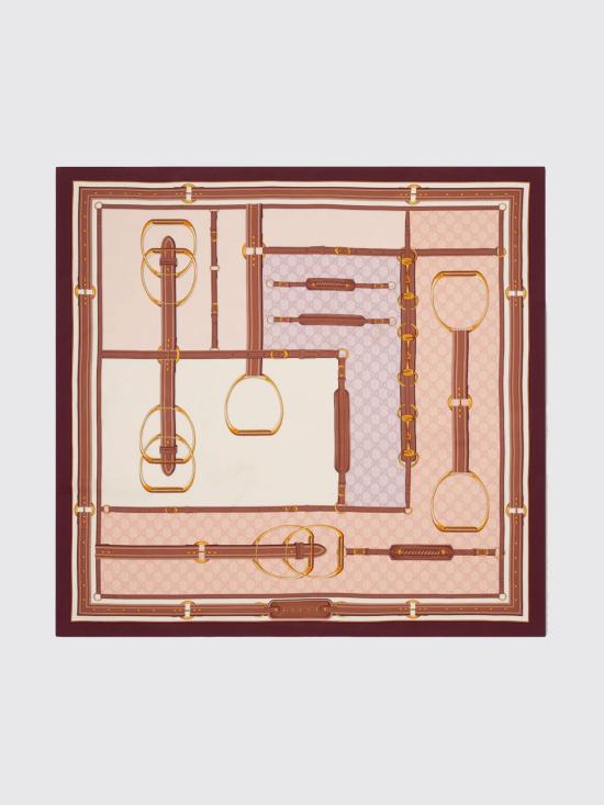 26SS 구찌 프린티드 실크 까레 8136253G001 6372 Pink