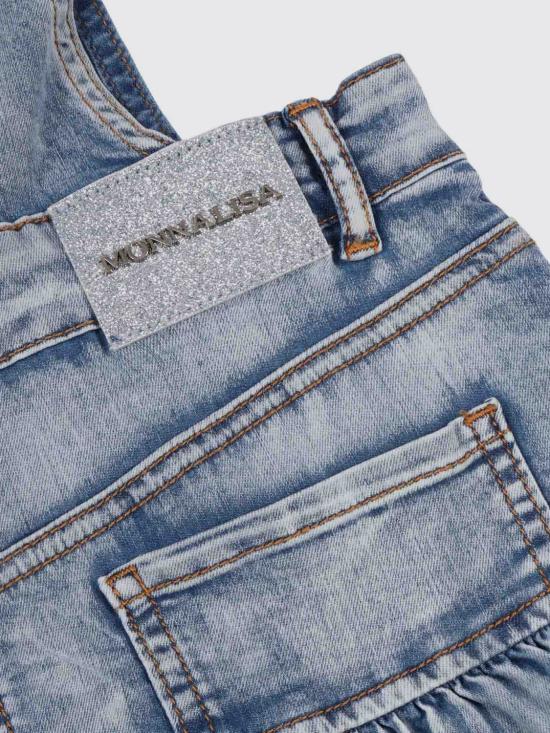 26SS [키즈] 모나리자 원피스 19G7037013 0062 Denim - MONNALISA