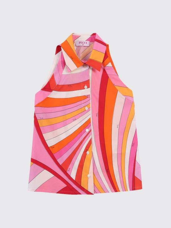 26SS [키즈] 푸찌 셔츠 PY5A12P0585 50EAR Red