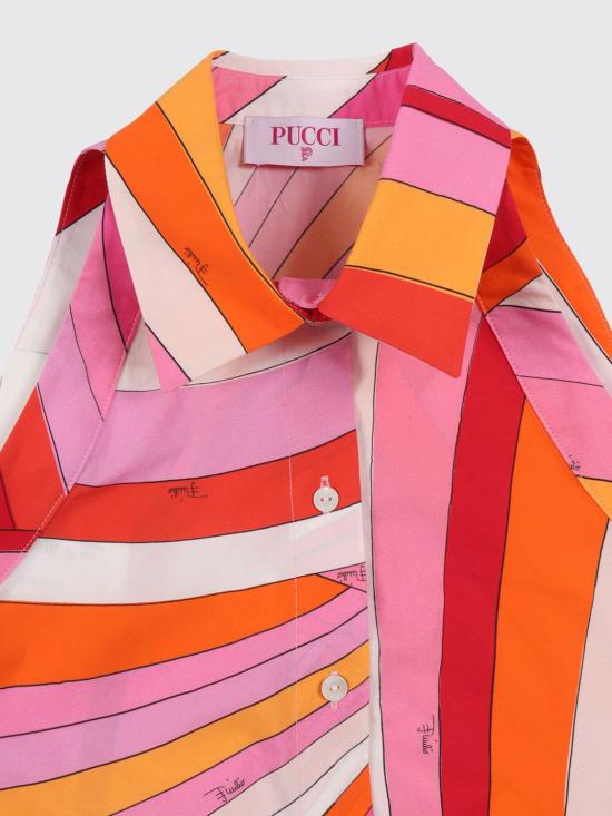 26SS [키즈] 푸찌 셔츠 PY5A12P0585 50EAR Red - PUCCI