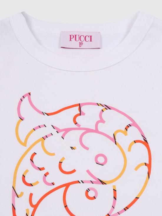 26SS [키즈] 푸찌 티셔츠 PY8B21Z3672 100AR White - PUCCI