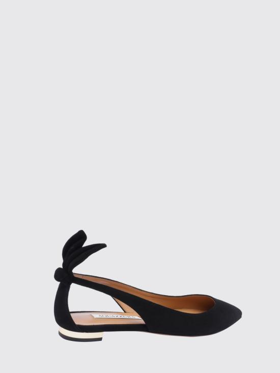 26SS 아쿠아주라 플랫 슈즈 DENFLAB0SUE 000 Black - AQUAZZURA