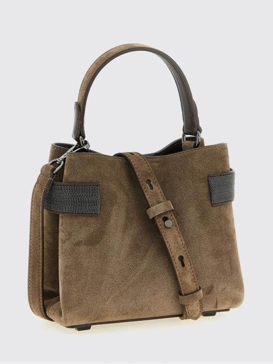 26SS 브루넬로 쿠치넬리 스몰 에센스 탑핸들 백 MBDLD2499 C8769 Brown - BRUNELLO CUCINELLI