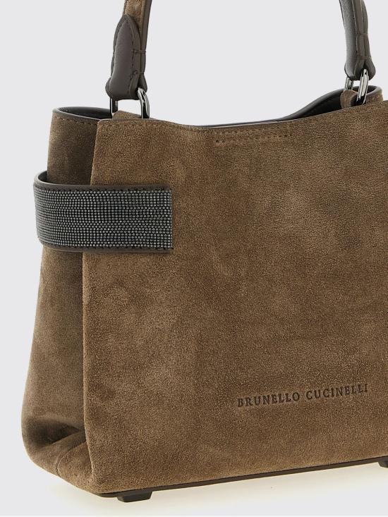 26SS 브루넬로 쿠치넬리 스몰 에센스 탑핸들 백 MBDLD2499 C8769 Brown - BRUNELLO CUCINELLI