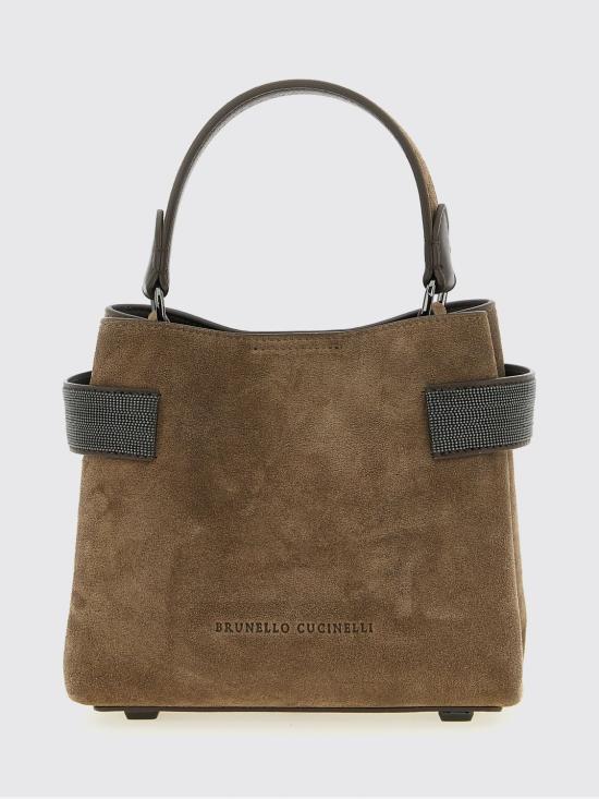 26SS 브루넬로 쿠치넬리 스몰 에센스 탑핸들 백 MBDLD2499 C8769 Brown