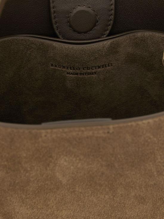 26SS 브루넬로 쿠치넬리 스몰 에센스 탑핸들 백 MBDLD2499 C8769 Brown - BRUNELLO CUCINELLI