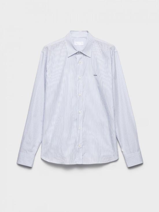 26SS 프라다 셔츠 UCN666SOOO189F F0X24 Gnawed Blue