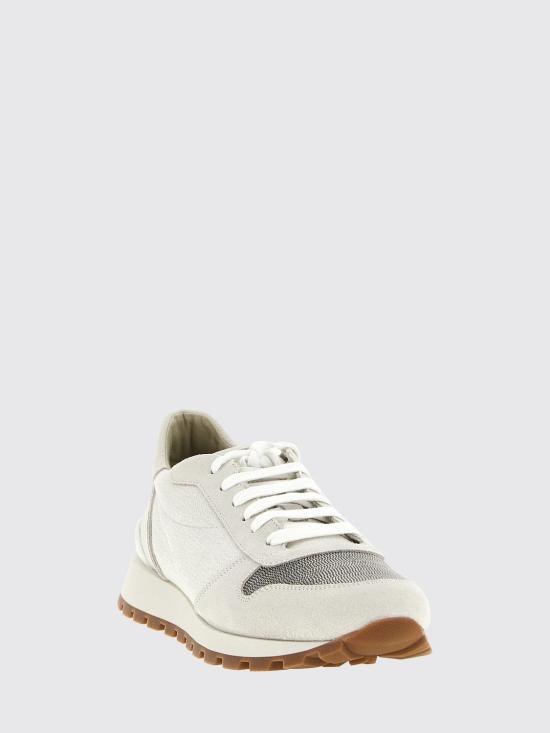 26SS 브루넬로 쿠치넬리 스니커즈 MZ58G1960 C209 Silver - BRUNELLO CUCINELLI