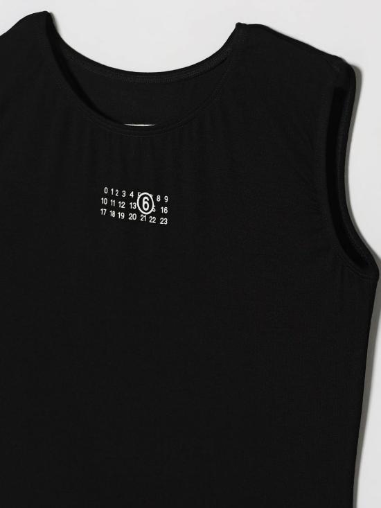 26SS [키즈] MM6 메종마르지엘라 탑 M60809MM05M M6900 Black - MM6 MAISON MARGIELA