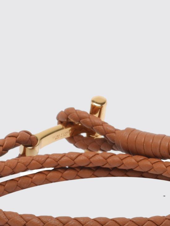26SS 톰포드 브레이디드 레더 브레이슬릿 JM005ICL002G EBN Brown - TOMFORD