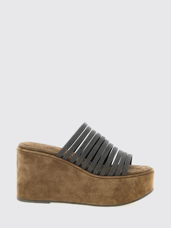 26SS 브루넬로 쿠치넬리 힐/펌프스 MZGAG3240 C101 Brown