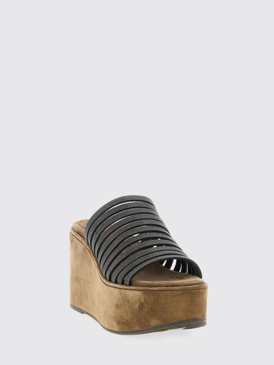 26SS 브루넬로 쿠치넬리 힐/펌프스 MZGAG3240 C101 Brown - BRUNELLO CUCINELLI