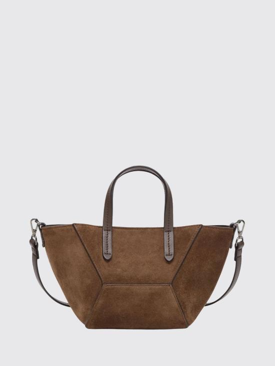 26SS 브루넬로 쿠치넬리 스웨이드 BC Duo 미니 백 MBDLD2675 C8769 Brown - BRUNELLO CUCINELLI