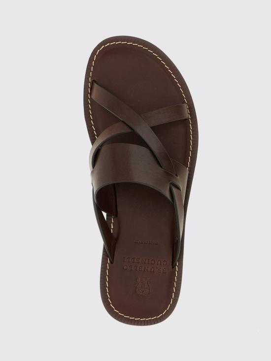 26SS 브루넬로 쿠치넬리 샌들 MZUELBM346 C8895 Brown - BRUNELLO CUCINELLI