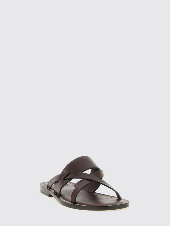 26SS 브루넬로 쿠치넬리 샌들 MZUELBM346 C8895 Brown - BRUNELLO CUCINELLI