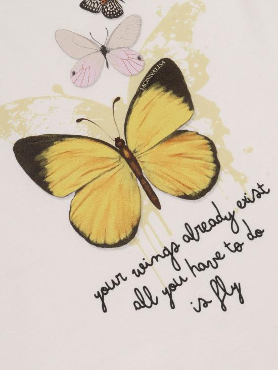 26SS [키즈] 모나리자 티셔츠 41G6077231 0001 Yellow Cream - MONNALISA