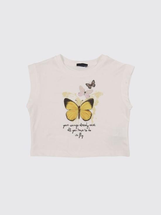 26SS [키즈] 모나리자 티셔츠 41G6077231 0001 Yellow Cream