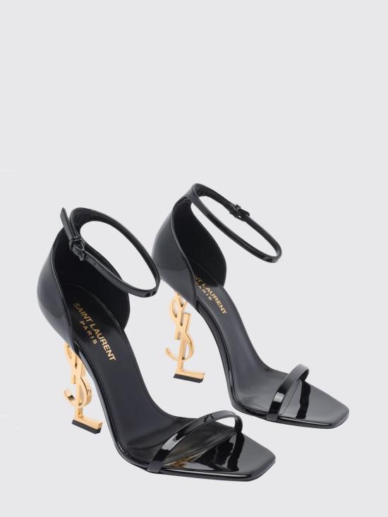 26SS 생로랑 오피움 샌들 페이턴트 5576621TV1A 1000 Black - SAINT LAURENT