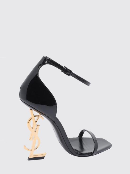 26SS 생로랑 오피움 샌들 페이턴트 5576621TV1A 1000 Black - SAINT LAURENT