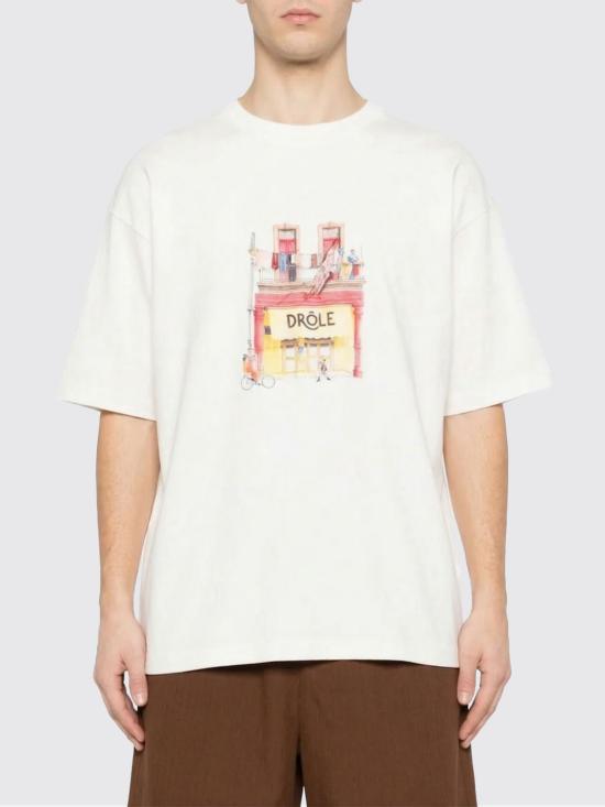 26SS 드롤드무슈 반팔 티셔츠 KTS307CO002OW OFF White