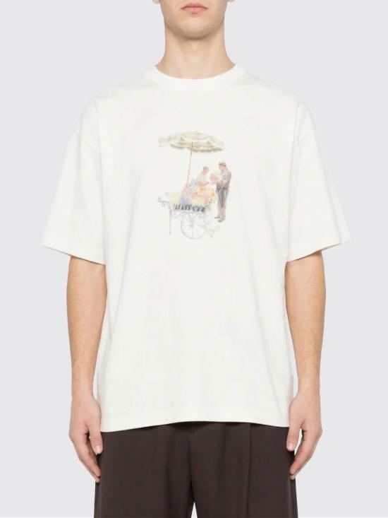 26SS 드롤드무슈 반팔 티셔츠 KTS310CO002OW OFF White