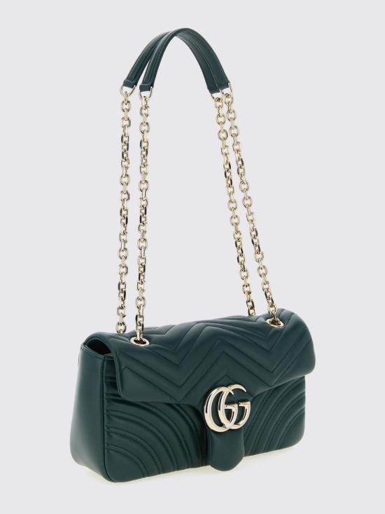 26SS 구찌 GG 마몽 미디엄 숄더백 837267AAE38 3020 Green - GUCCI