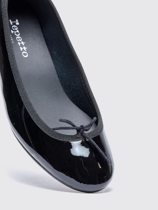 26SS 레페토 까미유 곰므 미들 힐 발레리나 V080VLUX 410 Black - REPETTO