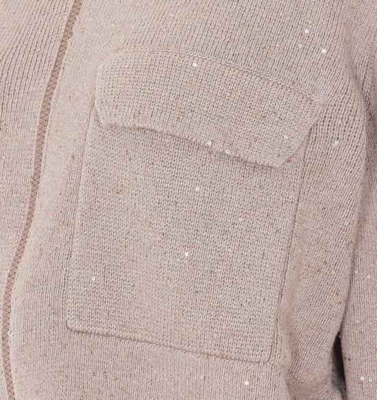  브루넬로 쿠치넬리 가디건 Brunello Cucinelli 다이아몬드 원사 재킷 베이지 - BRUNELLO CUCINELLI